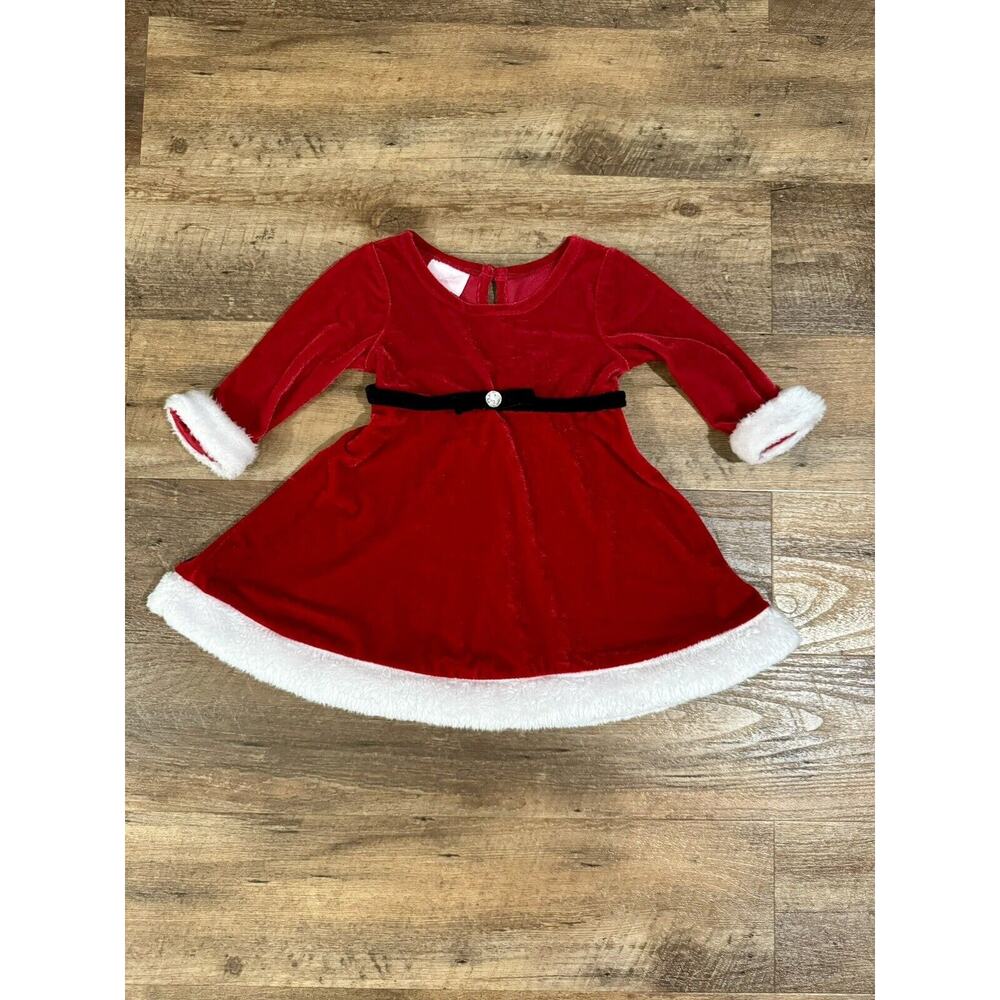 La Princess Baby Girl Santa Claus Dress Size 24M Winter Christmas Kids Adorable